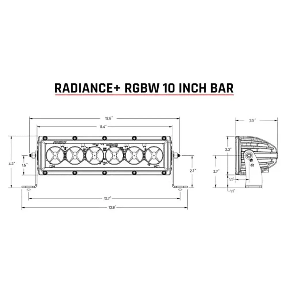 RIGID Industries Radiance   10" Light Bar - RGBW