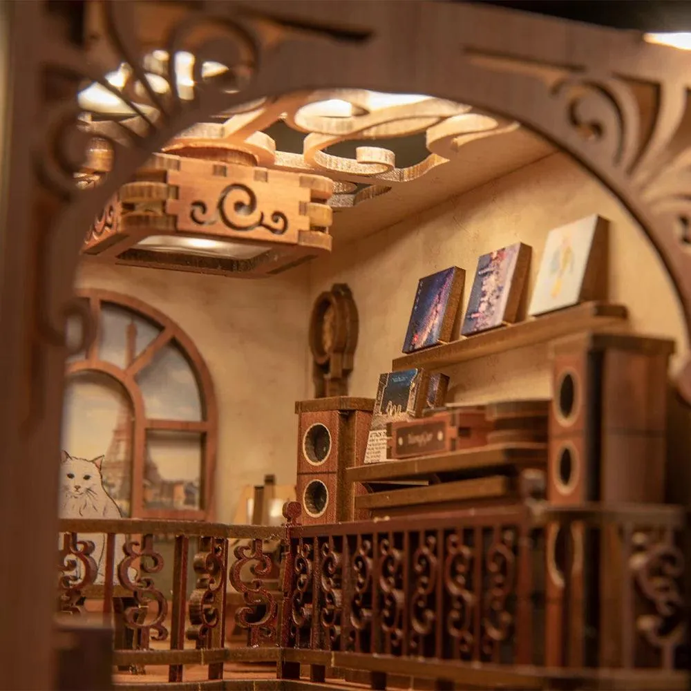 Secret Rhythm DIY Book Nook Kits Bookshelf Insert DIY Book Corners With LED