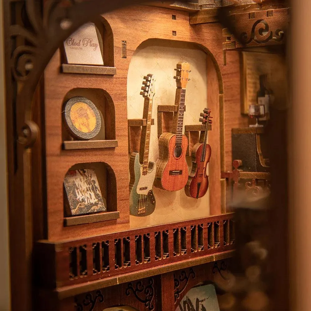 Secret Rhythm DIY Book Nook Kits Bookshelf Insert DIY Book Corners With LED