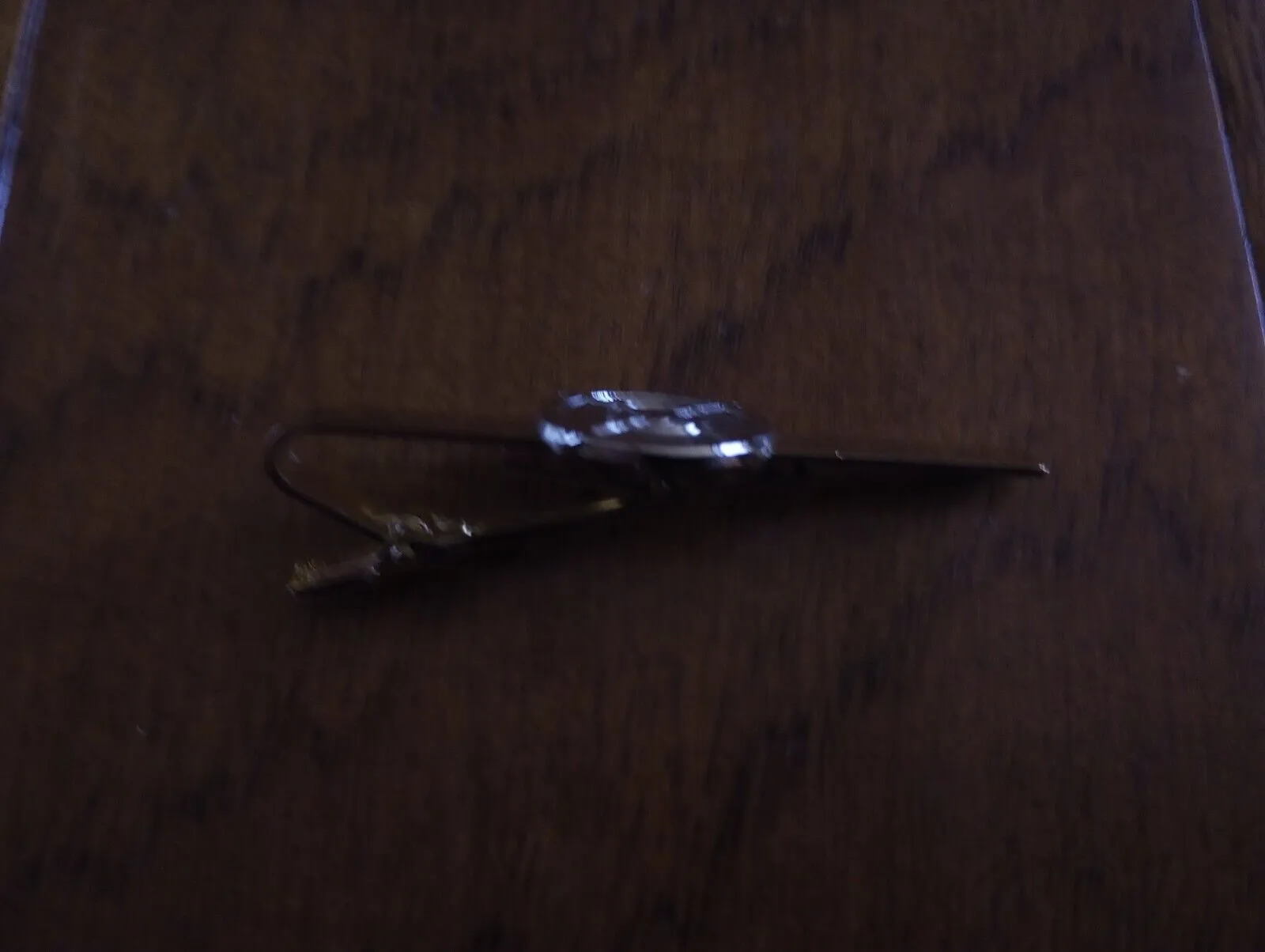 SNIPER SCOPE TIE BAR TIE TAC CLIP ON SILVER ON GOLD BAR U.S.A MADE