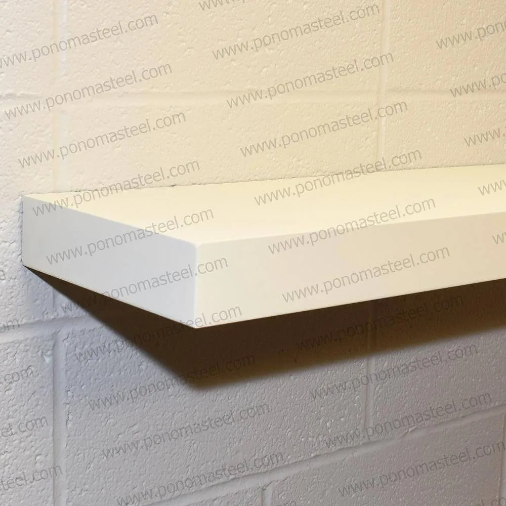 Stainless floating shelves with 1 LED light