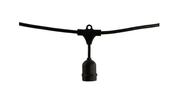 STRING15L/48FT/36IN/E26/BLACK 48' E26 BLK Cord bulbrite 812480