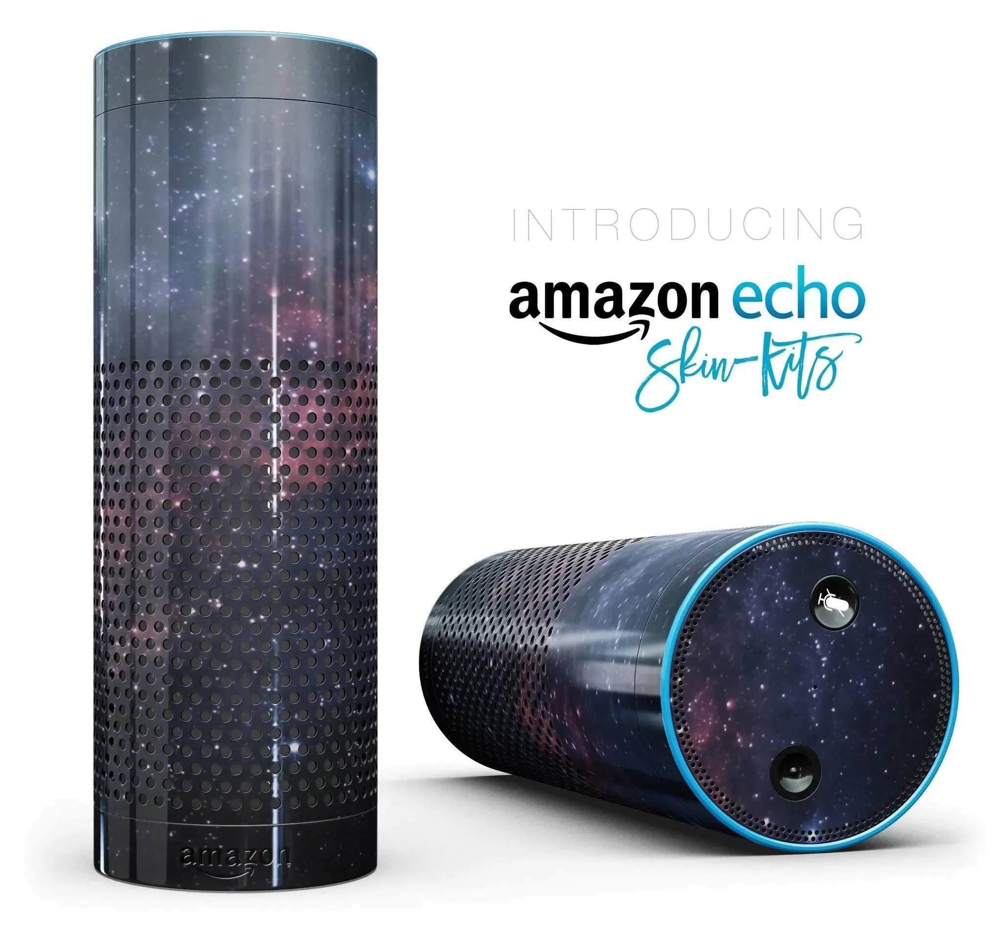 Subtle Pink Glowing Space - Full-Body Skin-Kit for the Amazon Echo