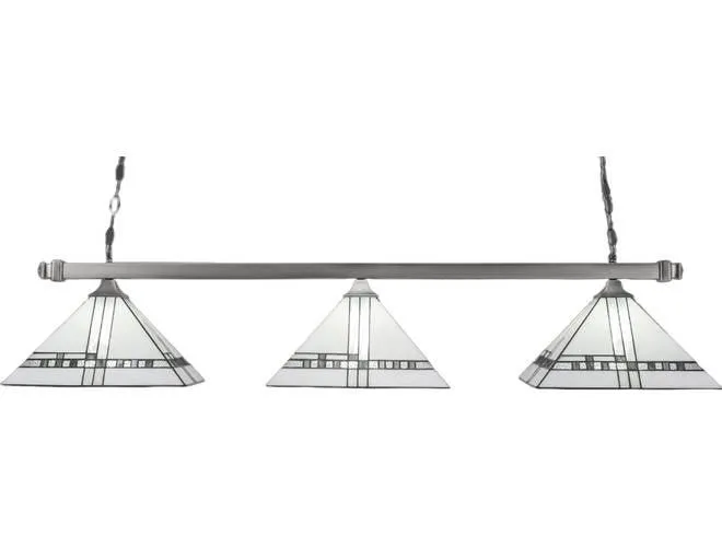 Toltec Lighting Square 3-Light Bar with Deco Art Shades