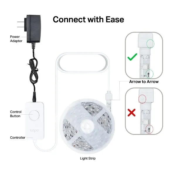 TP-Link Smart Wi-Fi Light Strip, Multicolour - Tapo L920-5