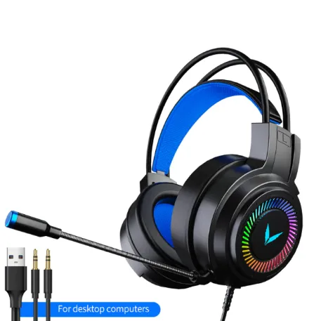 USB Computer Headset For Gaming With Microphone Surround Sound Stereo Wired Earphones