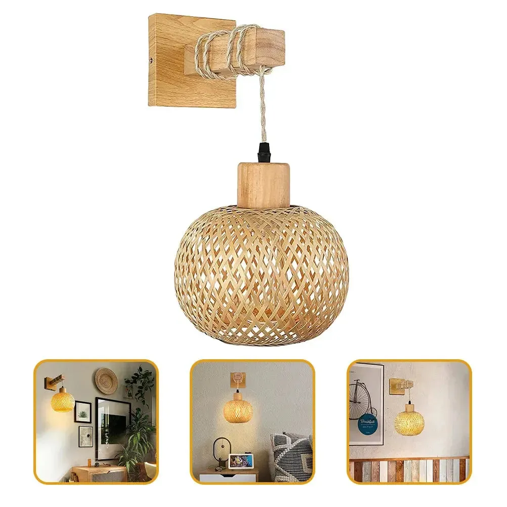 Wall Light Wicker Lamp