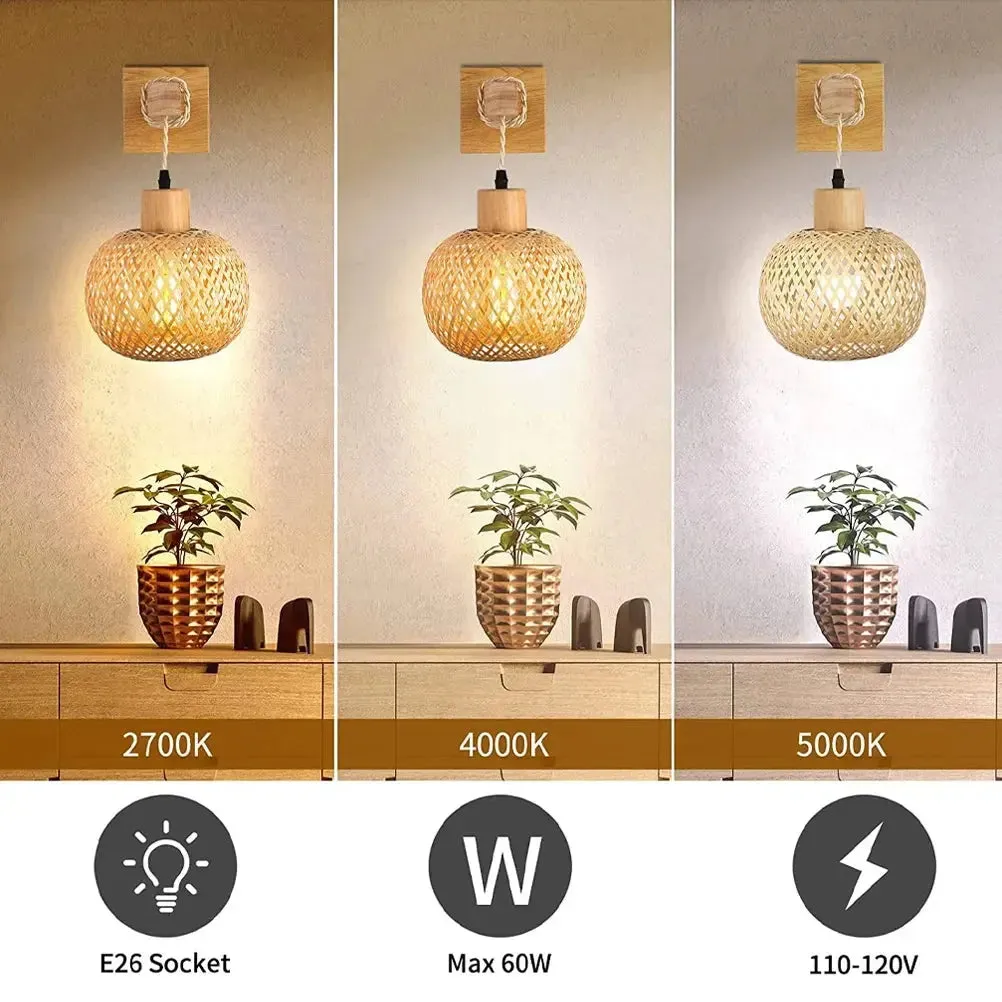 Wall Light Wicker Lamp