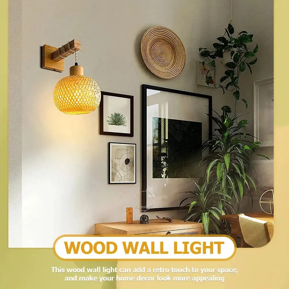 Wall Light Wicker Lamp