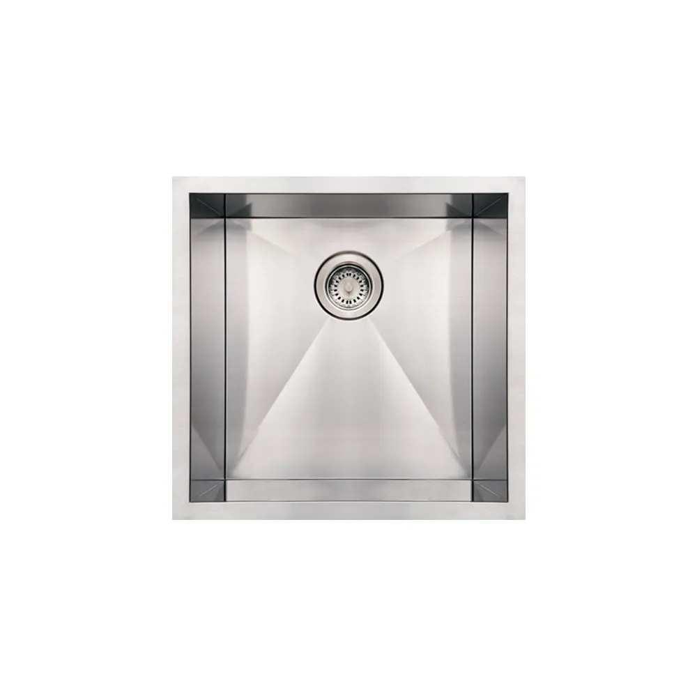 Whitehaus WHNCM1920 Noah's Collection Stainless Steel Commercial Single Bowl Undermount Sink