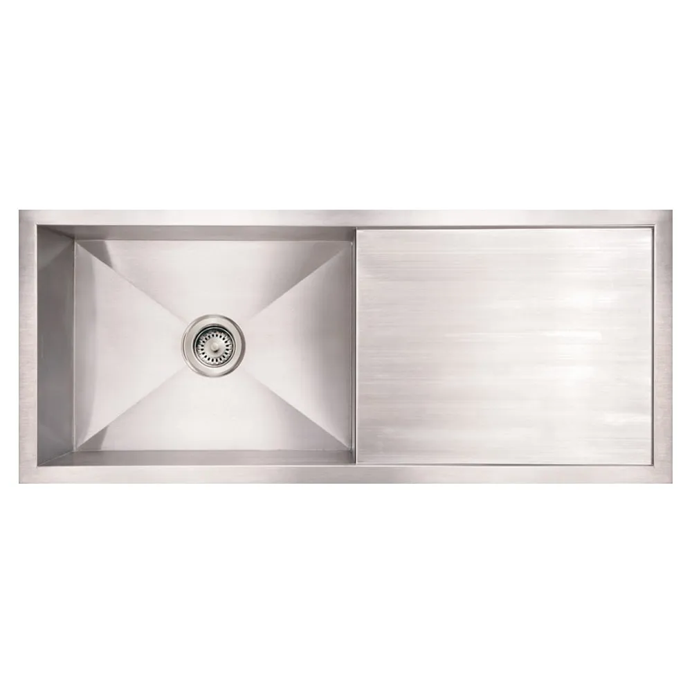 Whitehaus WHNCM4019 Noah's Collection Commercial Single Bowl Reversible Undermount Sink