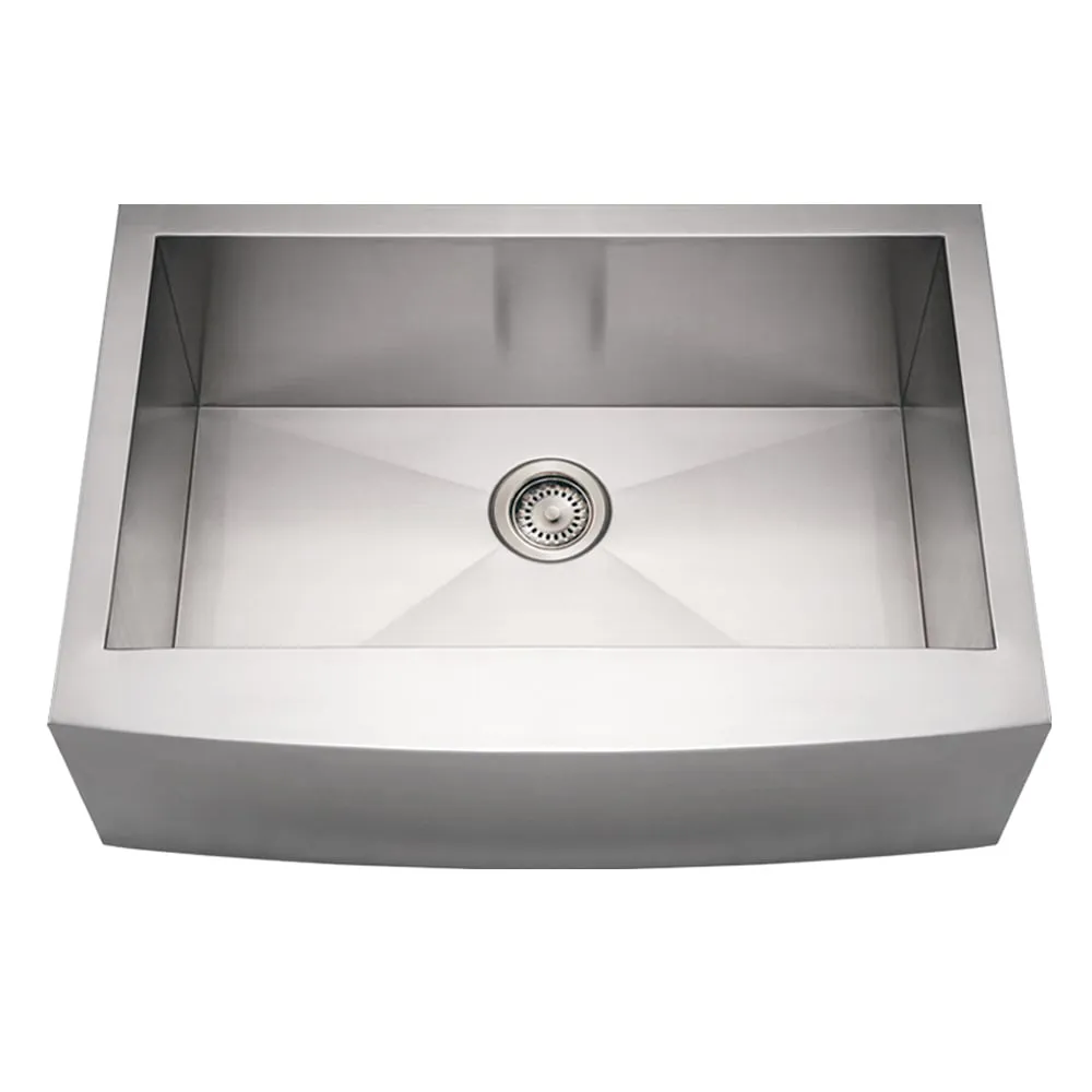 Whitehaus WHNCMAP3021 Noah's Collection Commercial Single Bowl Sink with Front Apron
