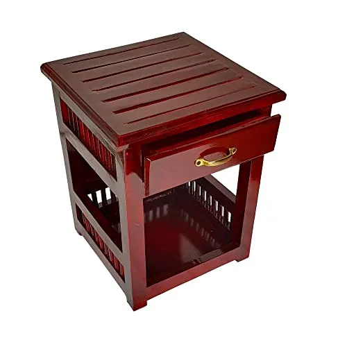 Wooden Creation Coffee Table Nesting Pattern Wooden Tables, Living Room Bedroom Apartment Modern Industrial Simple Nightstand