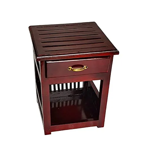 Wooden Creation Coffee Table Nesting Pattern Wooden Tables, Living Room Bedroom Apartment Modern Industrial Simple Nightstand