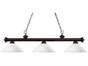 Z-Lite Riviera Angle Matte Opal Pool Table light