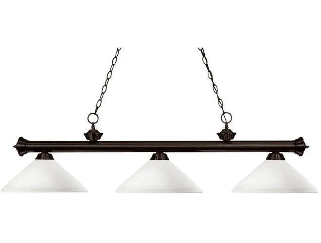 Z-Lite Riviera Angle Matte Opal Pool Table light