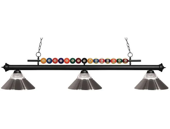 Z-Lite Shark Brushed Nickel Mix with Ribbed Glass Light