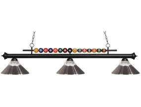 Z-Lite Shark Brushed Nickel Mix with Ribbed Glass Light
